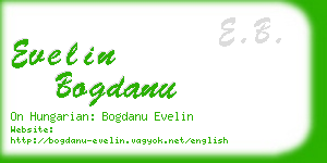 evelin bogdanu business card